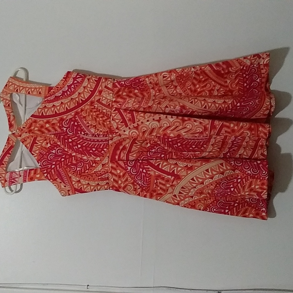 NWOT Bold Geo Print Sleeveless Dress - Picture 2 of 11